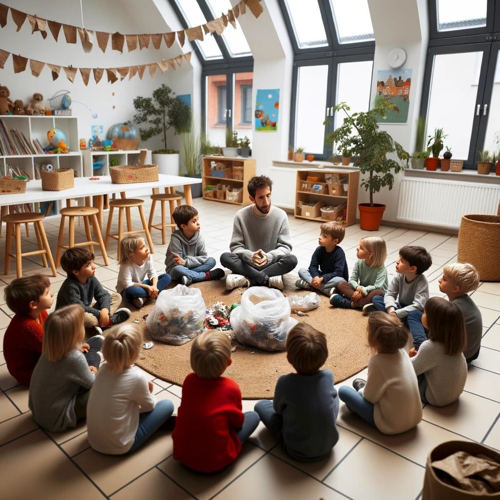 Reflektieren und Erinnern über das Erlebte mit Kindern.